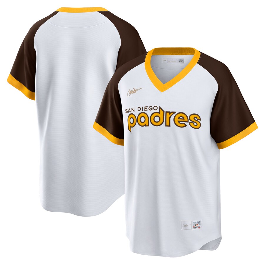 Men's San Diego Padres Nike White Home Cooperstown Collection Team Jersey - Ujersey