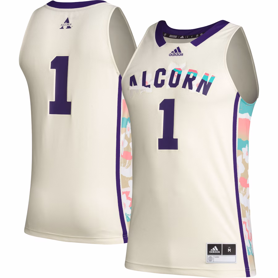 #1 Alcorn State Braves adidas Honoring Black Excellence Basketball Jersey - Khaki - Ujersey