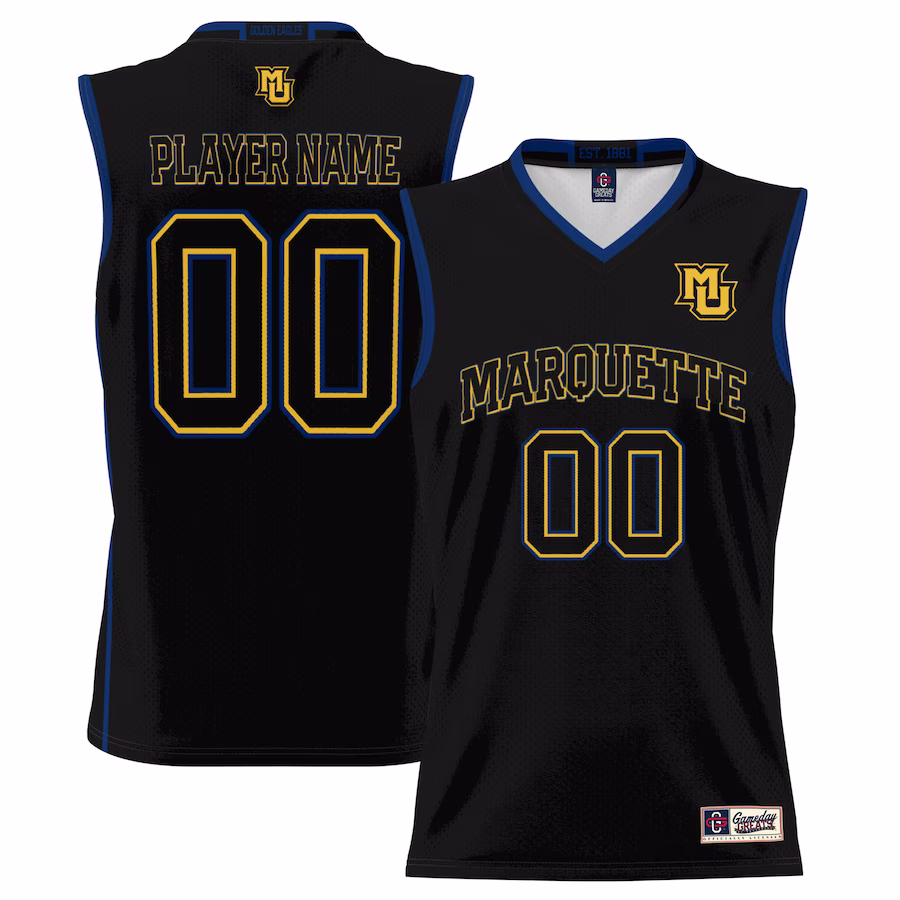 Marquette Golden Eagles GameDay Greats Men's NIL Pick-A-Player Lightweight Basketball Jersey - Black - Ujersey