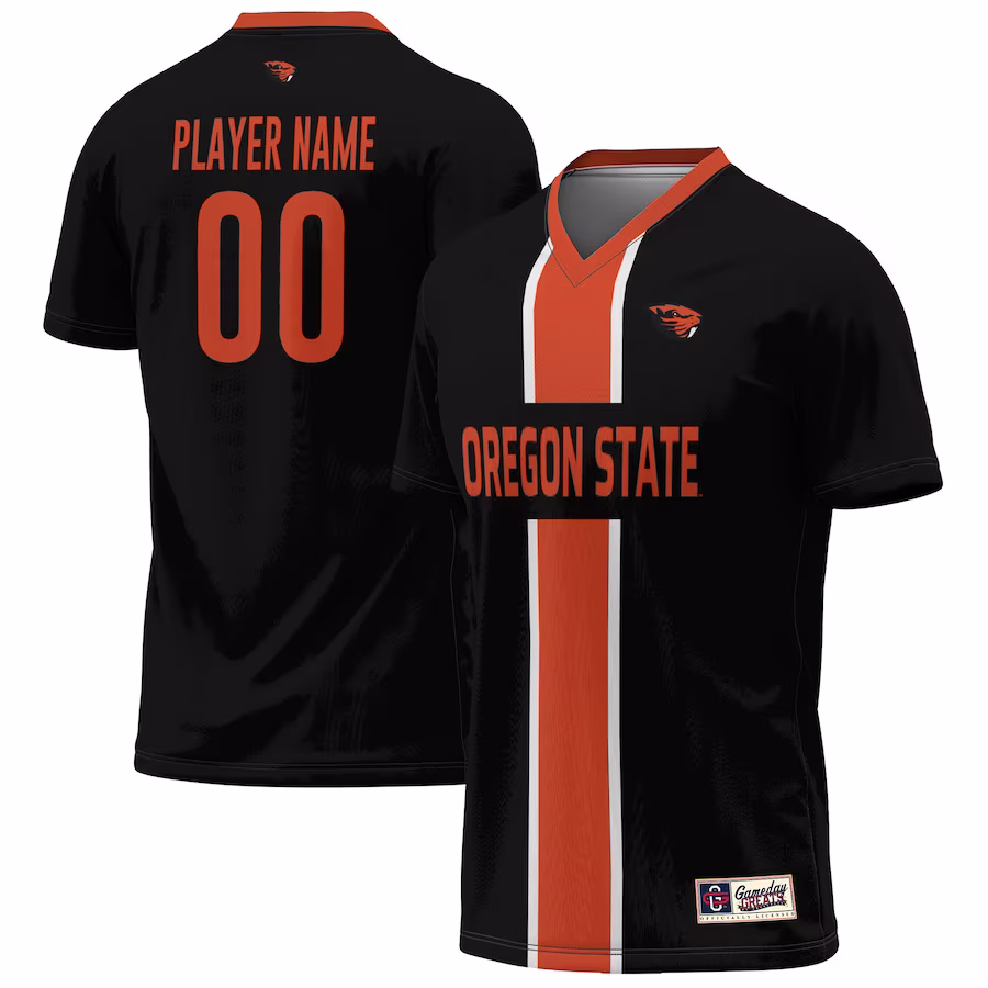 Oregon State Beavers GameDay Greats Unisex Pick-A-Player NIL Lightweight Soccer Jersey - Black - Ujersey