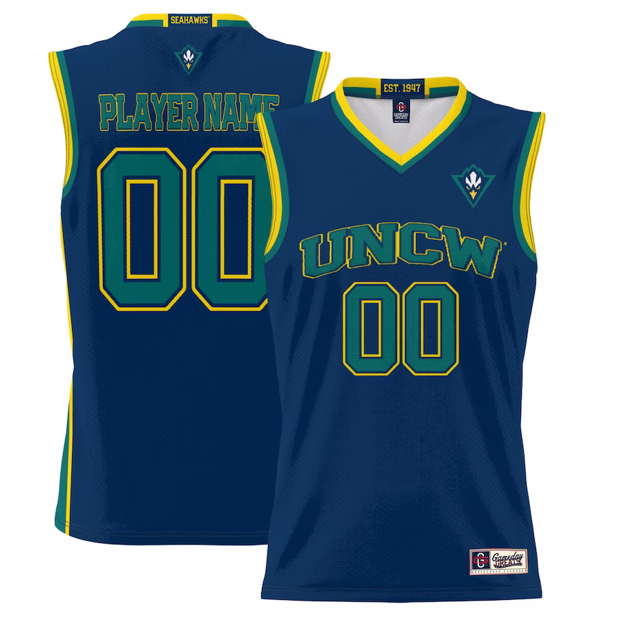 UNC Wilmington Seahawks GameDay Greats Unisex  Lightweight NIL Pick-A-Player Basketball Jersey - Navy - Ujersey