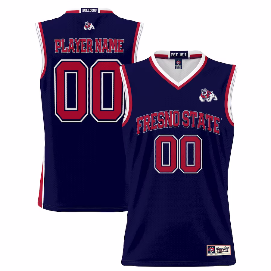 Fresno State Bulldogs GameDay Greats Youth NIL Pick-A-Player Lightweight Basketball Jersey - Navy - Ujersey
