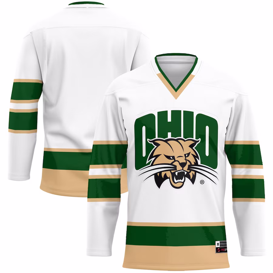 Ohio Bobcats GameDay Greats Hockey Jersey - Green - Ujersey