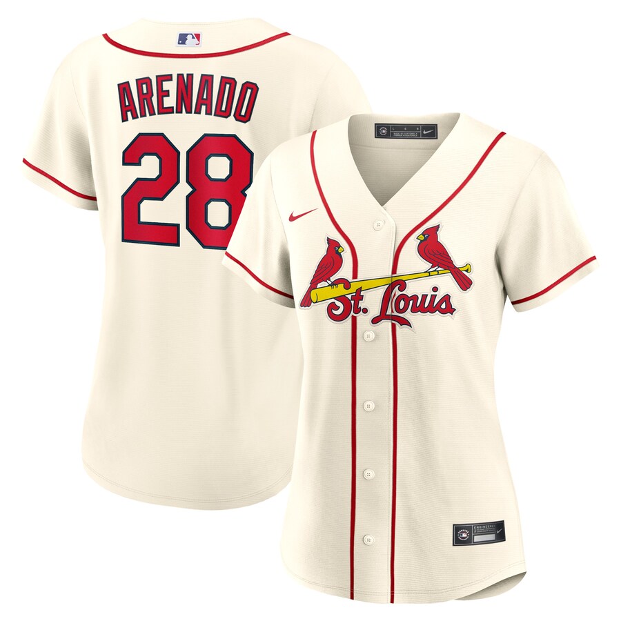 Women's St. Louis Cardinals Nolan Arenado Nike Cream Alternate Replica Player Jersey - Ujersey