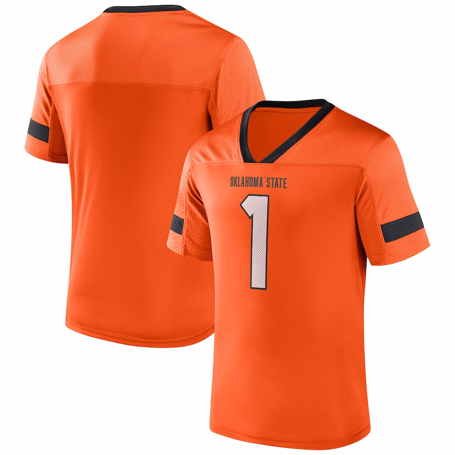 Oklahoma State Cowboys Fanatics Branded #1 Kickoff Winner Replica Jersey - Orange - Ujersey