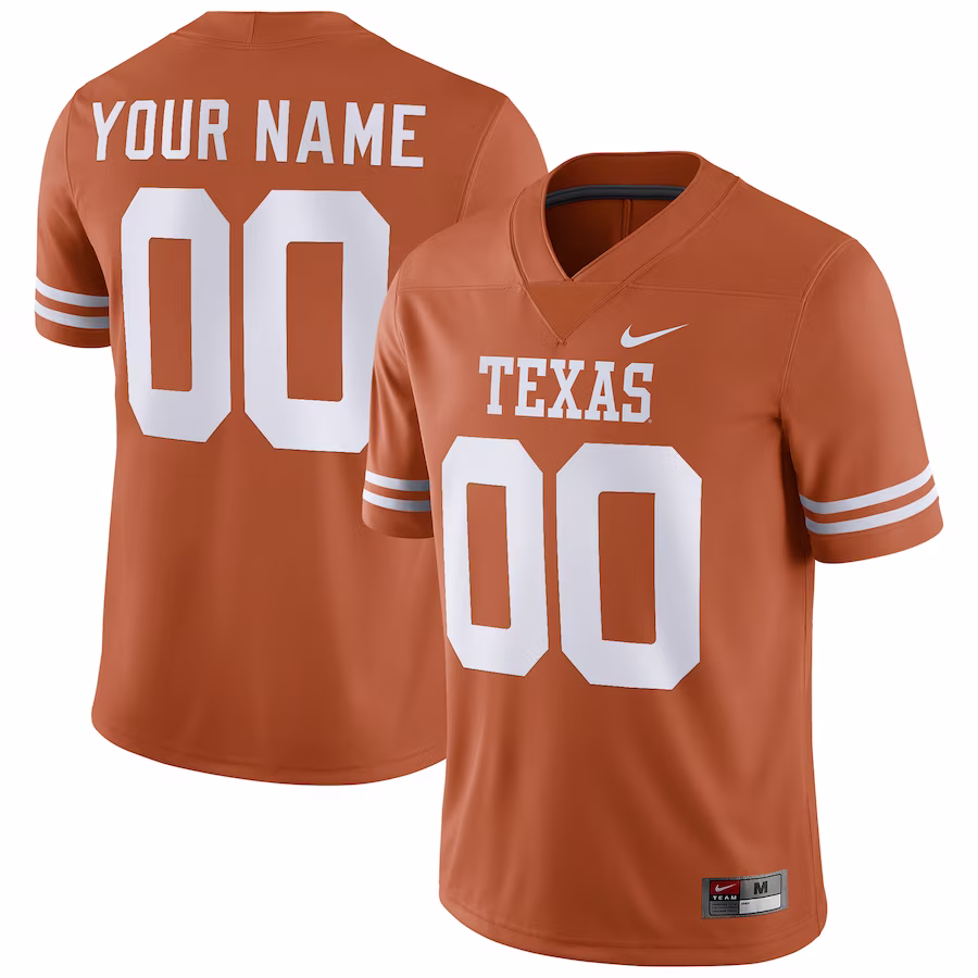 Texas Longhorns Nike Football Custom Game Jersey - Texas Orange - Ujersey