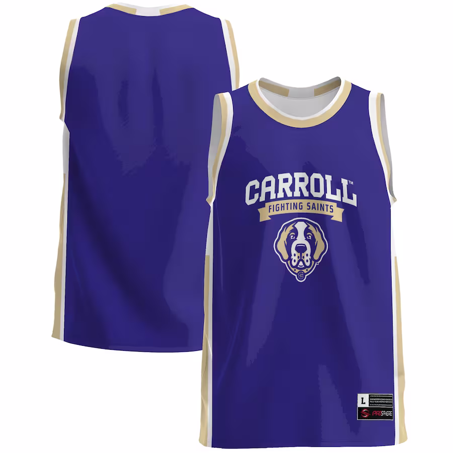 Carroll College Fighting Saints GameDay Greats  Lightweight Basketball Jersey - Purple - Ujersey
