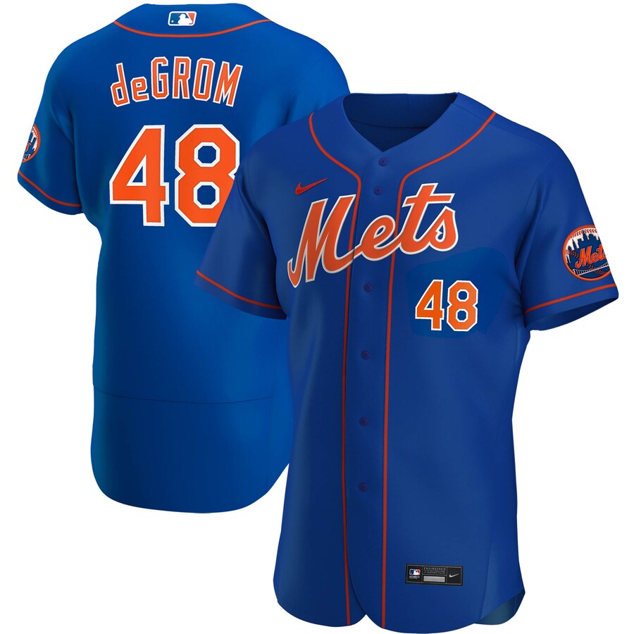 Men's New York Mets Jacob deGrom Nike Royal Alternate Authentic Player Jersey - Ujersey