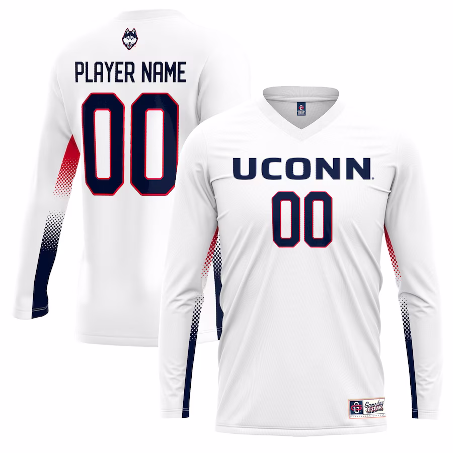 UConn Huskies GameDay Greats Unisex NIL Lightweight Volleyball Jersey - White - Ujersey