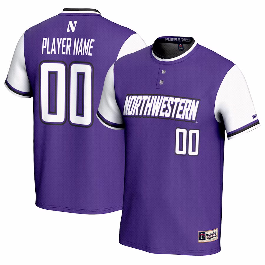 Northwestern Wildcats GameDay Greats Youth NIL Pick-A-Player Lightweight Softball Jersey - Purple - Ujersey