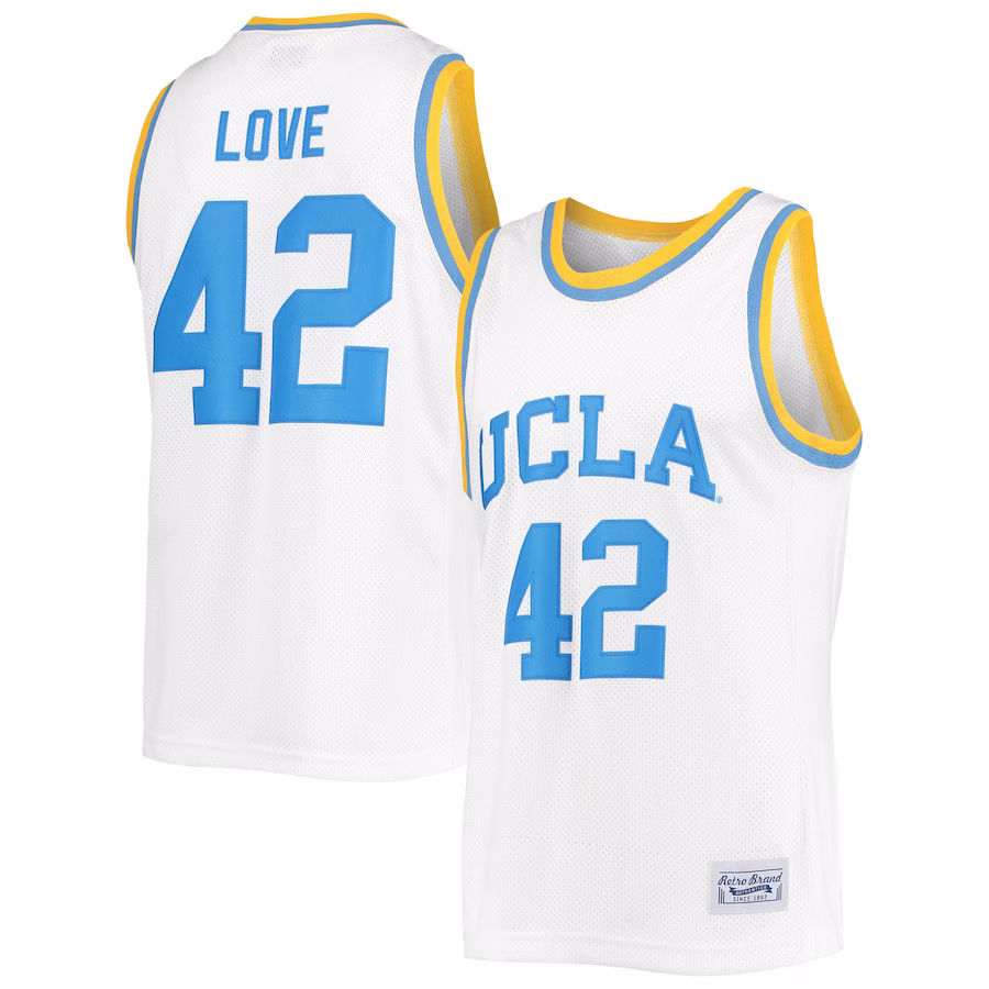 Kevin Love UCLA Bruins Original Retro Brand Commemorative Classic Basketball Jersey - White - Ujersey