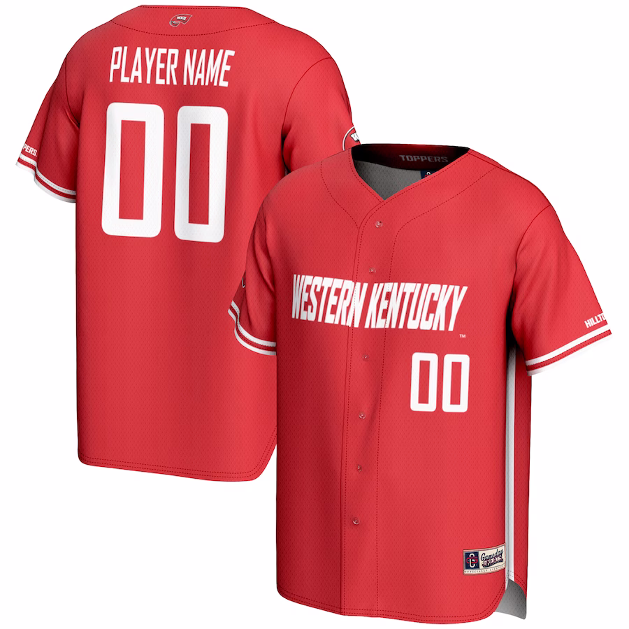 Western Kentucky Hilltoppers GameDay Greats NIL Pick-A-Player Lightweight Baseball Jersey - Red - Ujersey
