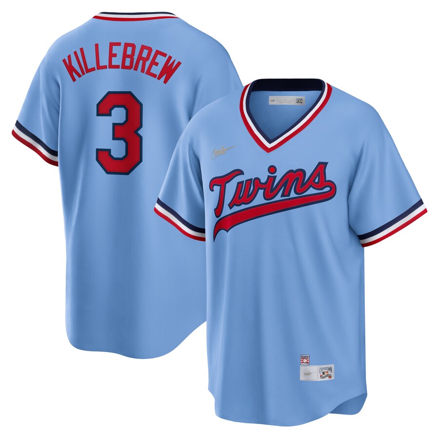 Men's Minnesota Twins Harmon Killebrew Nike Light Blue Road Cooperstown Collection Player Jersey - Ujersey