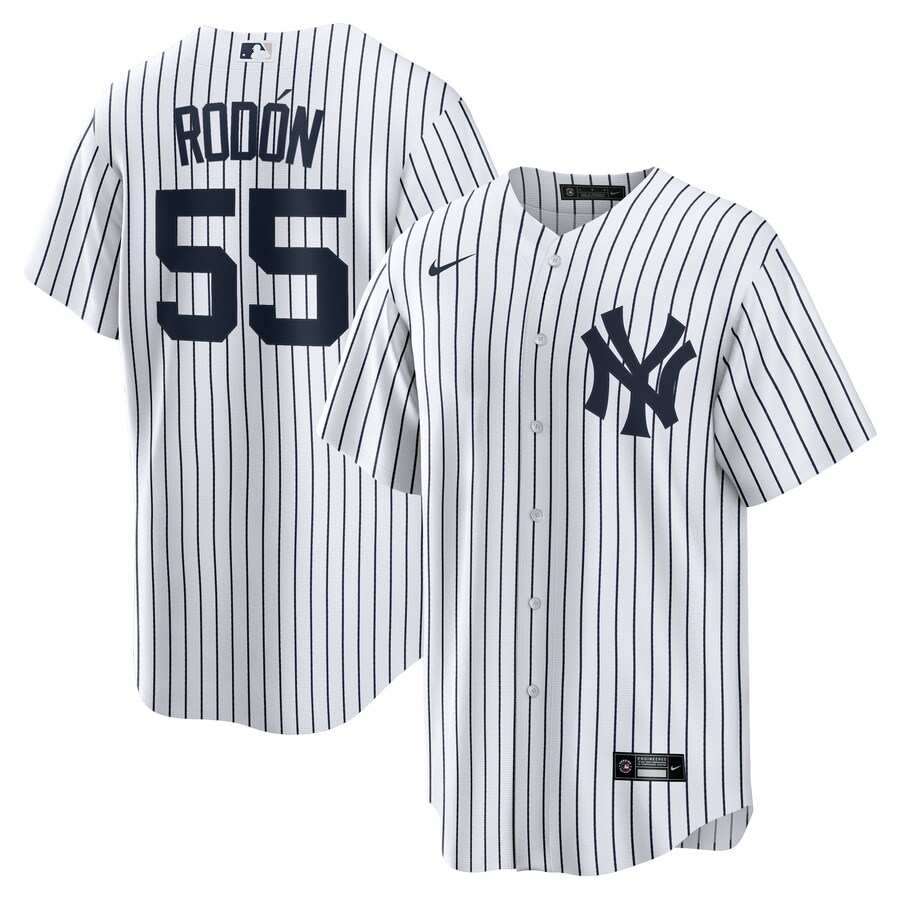 Men's New York Yankees Carlos Rodon Nike White/Navy Home Official Player Jersey - Ujersey