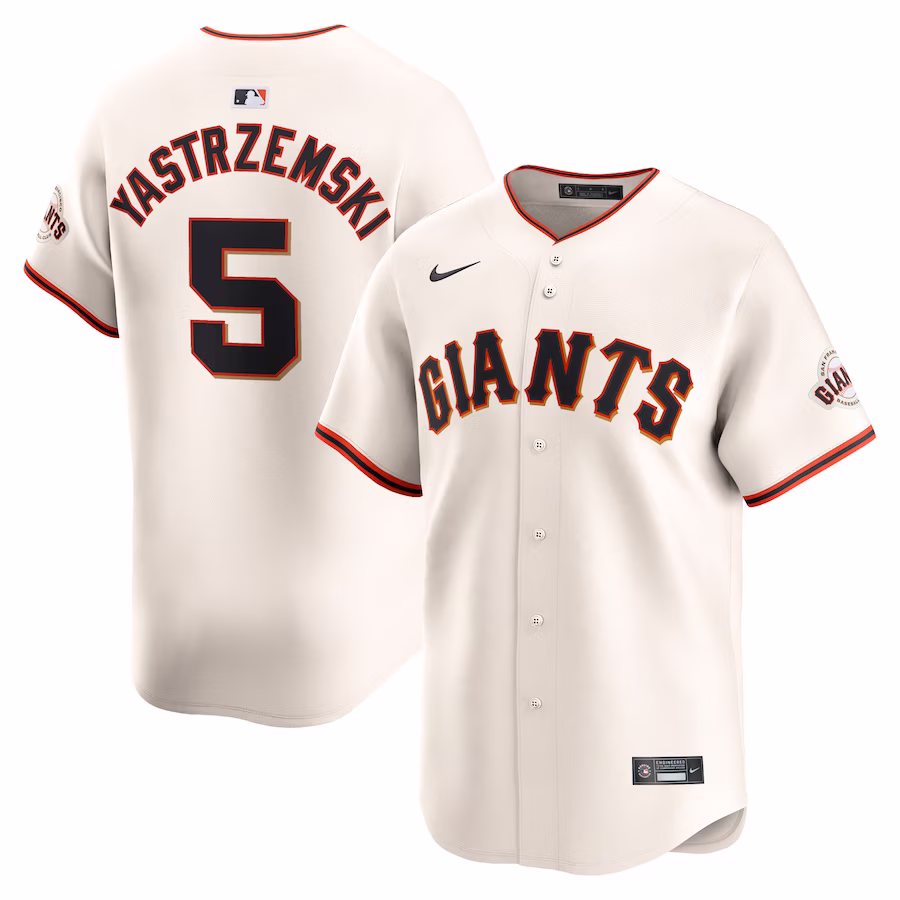 Men's San Francisco Giants Mike Yastrzemski Nike Cream Home Limited Player Jersey - Ujersey