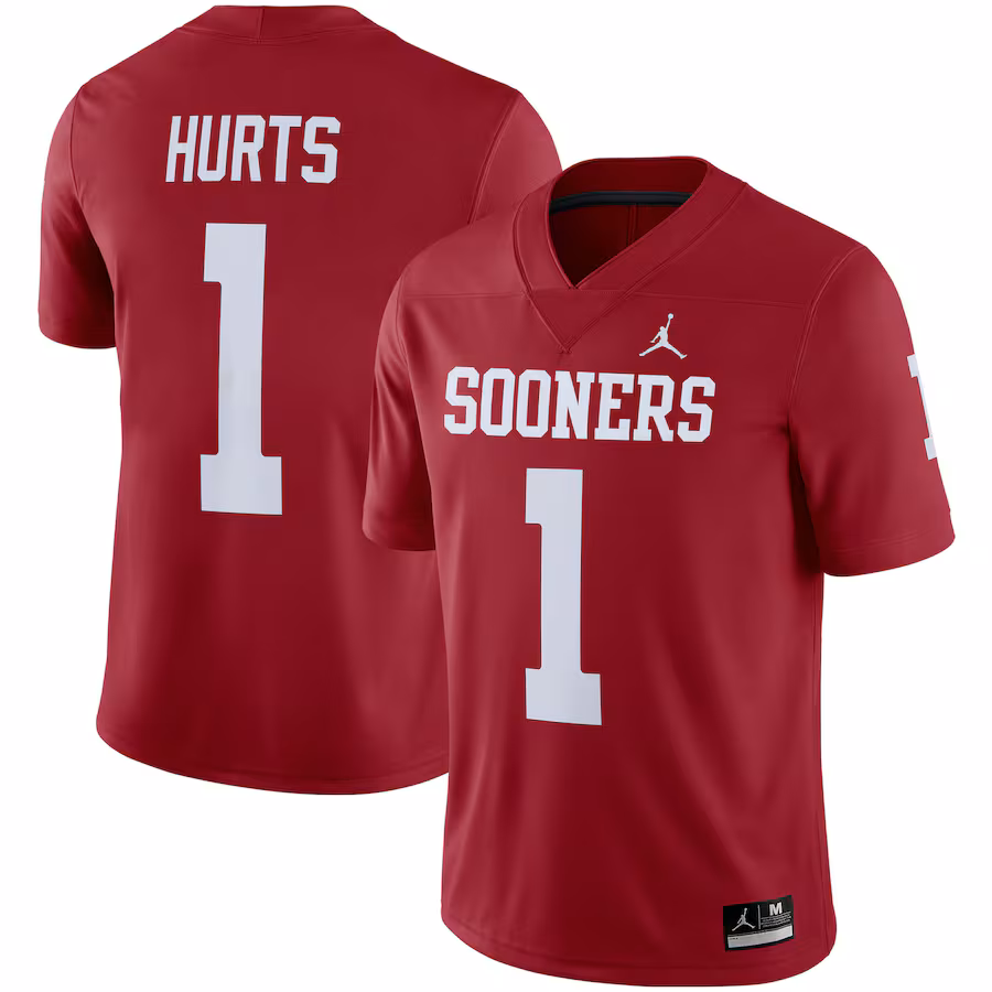 Jalen Hurts Oklahoma Sooners Nike Alumni Player Jersey - Crimson - Ujersey
