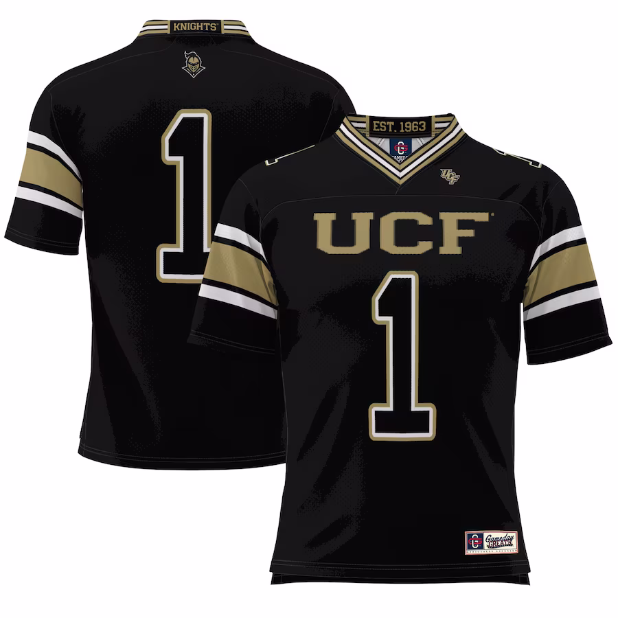 #1 UCF Knights GameDay Greats Youth Endzone Football Jersey - Black - Ujersey