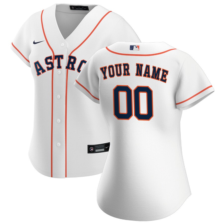 Women's Houston Astros Nike White Home Replica Custom Jersey - Ujersey