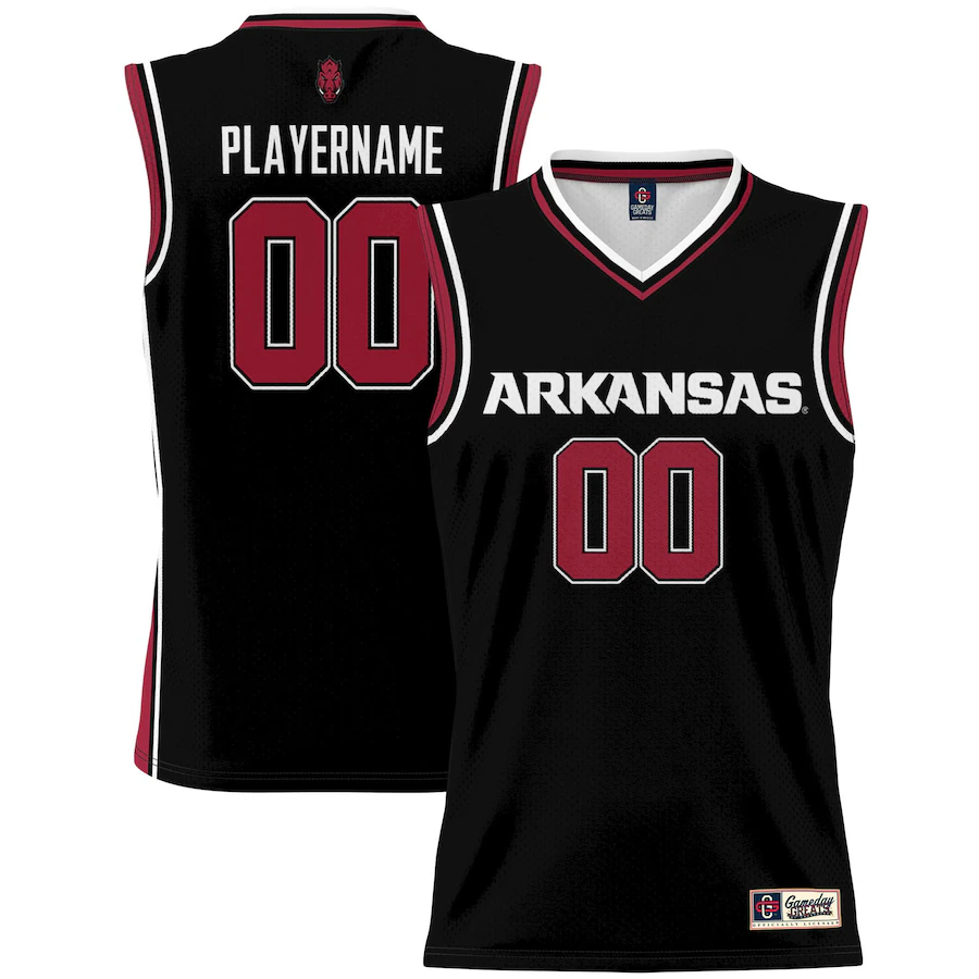 Arkansas Razorbacks GameDay Greats Unisex NIL Pick-A-Player Lightweight Women's Basketball Jersey - Black - Ujersey