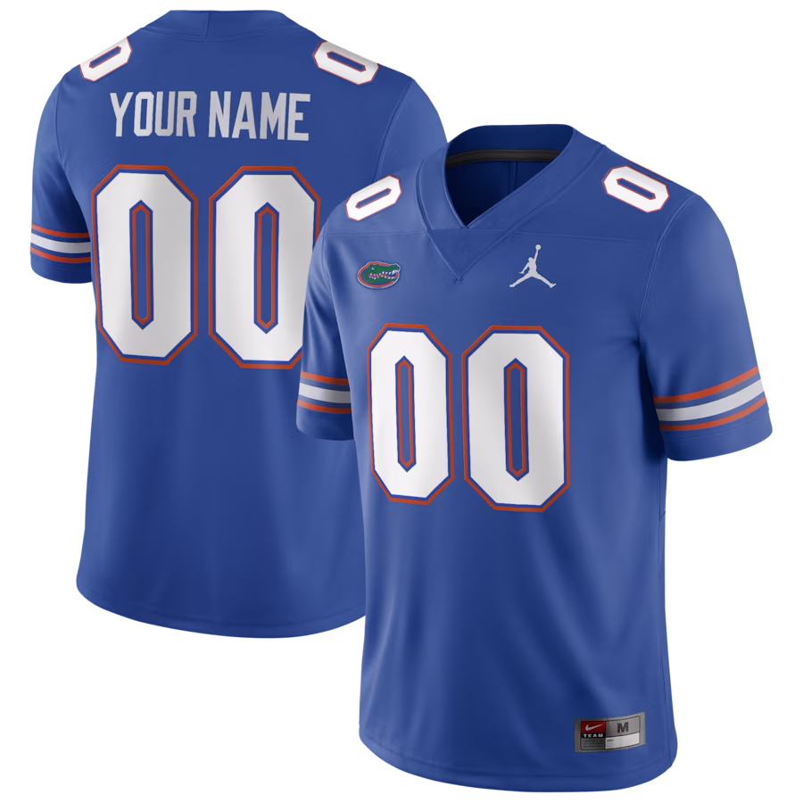 Florida Gators Jordan Brand Football Custom Game Jersey - Royal - Ujersey