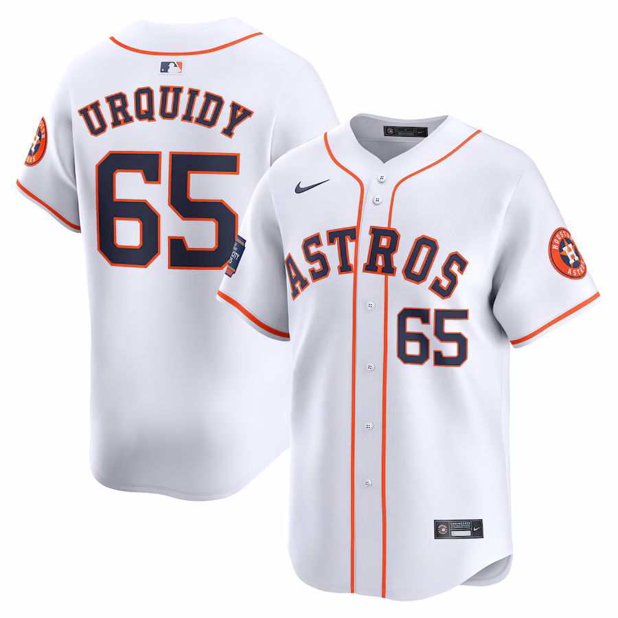 Men's Houston Astros Jose Urquidy Nike White 2024 MLB World Tour Mexico City Series Home Limited Player Jersey - Ujersey