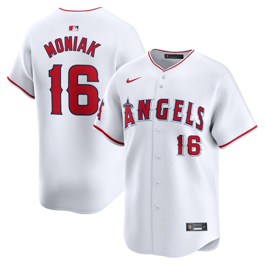 Men's Los Angeles Angels Mickey Moniak Nike White Home Limited Player Jersey - Ujersey