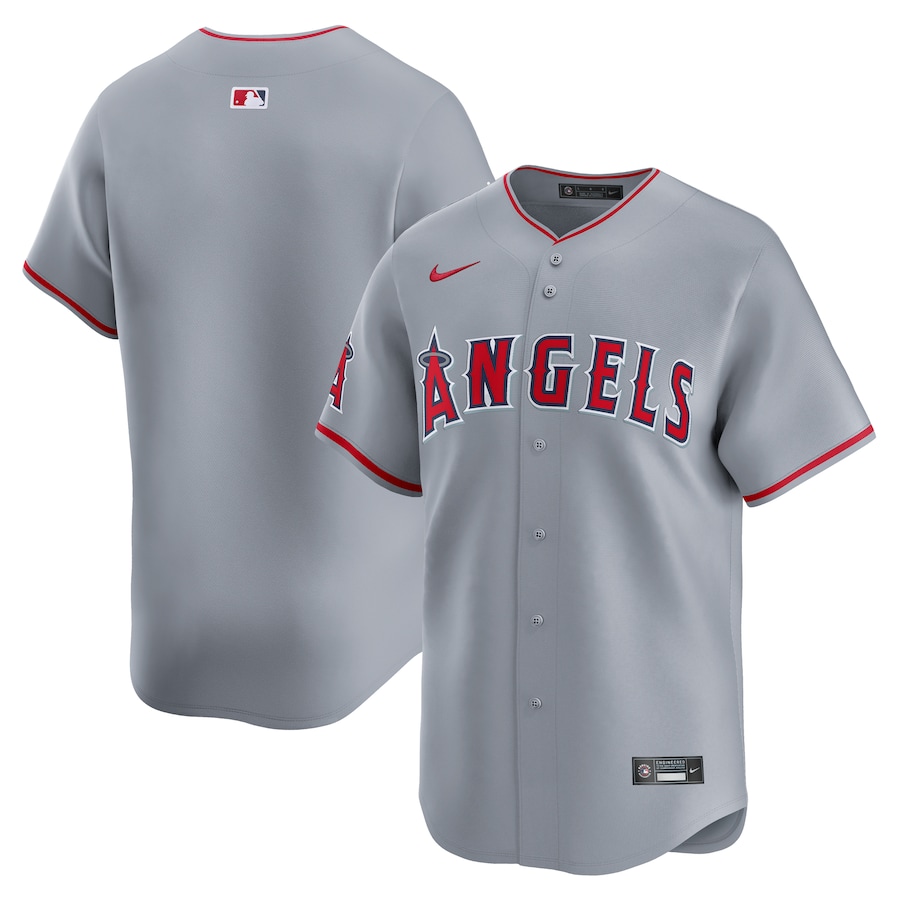 Men's Los Angeles Angels  Nike Gray Away Limited Jersey - Ujersey