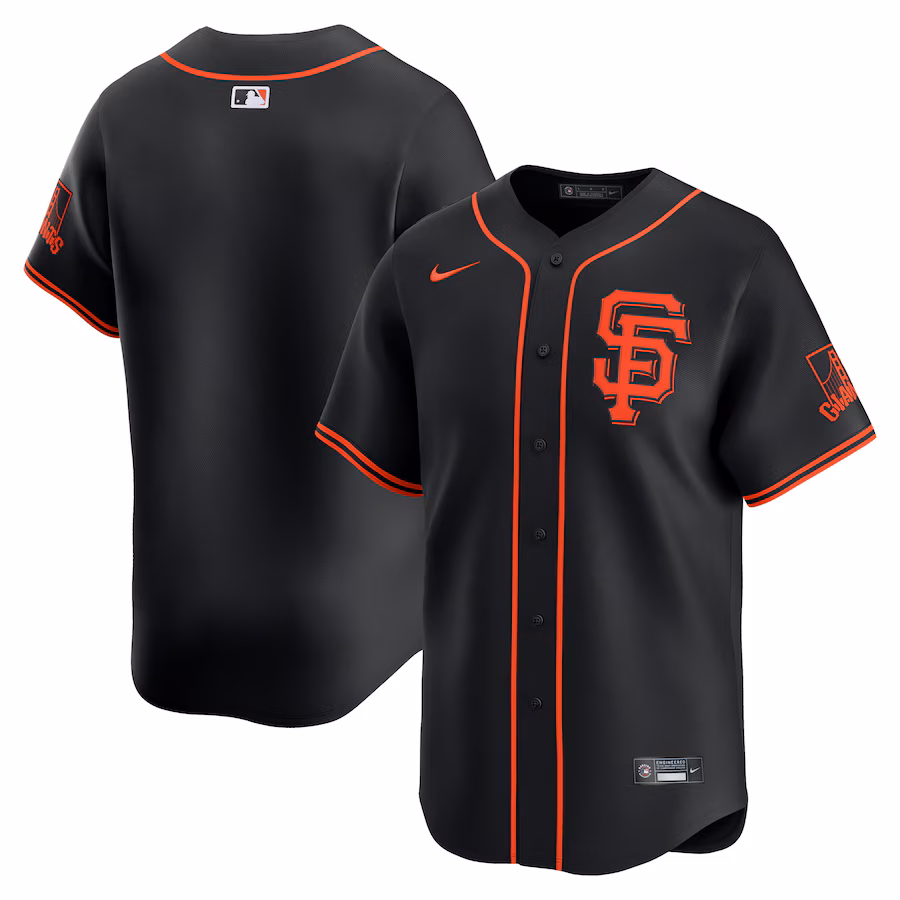 Men's San Francisco Giants  Nike Black  Alternate Limited Jersey - Ujersey
