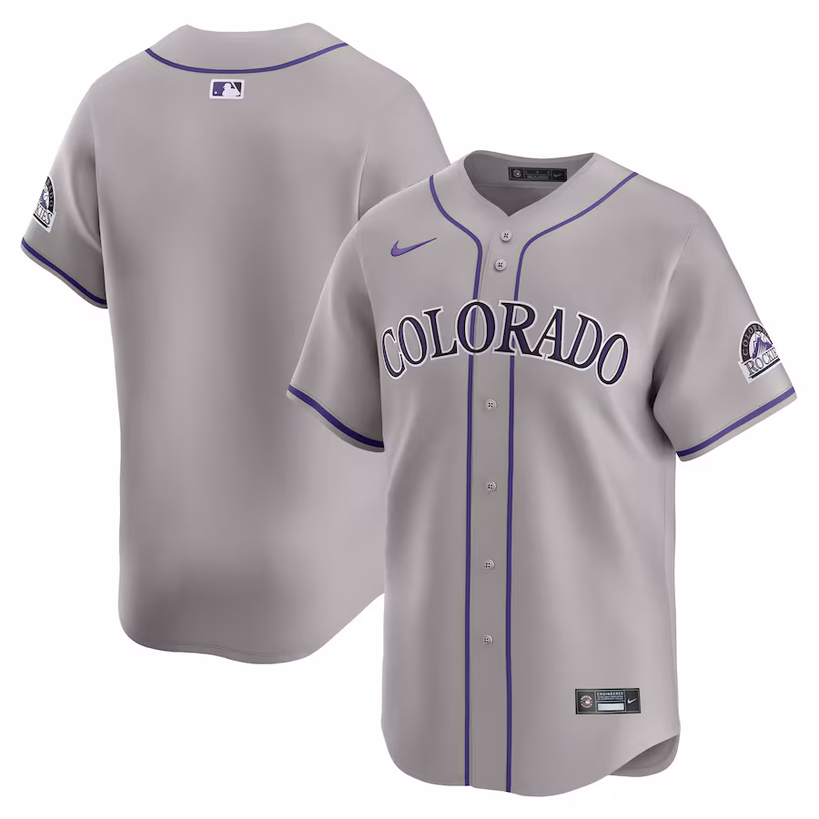 Men's Colorado Rockies  Nike Gray Road Limited Jersey - Ujersey