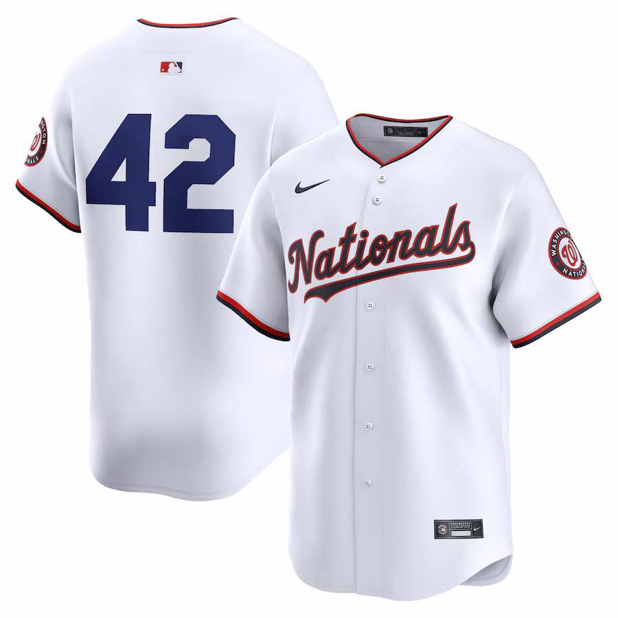 Men's Washington Nationals  Nike White 2024 Jackie Robinson Day Home Limited Jersey - Ujersey
