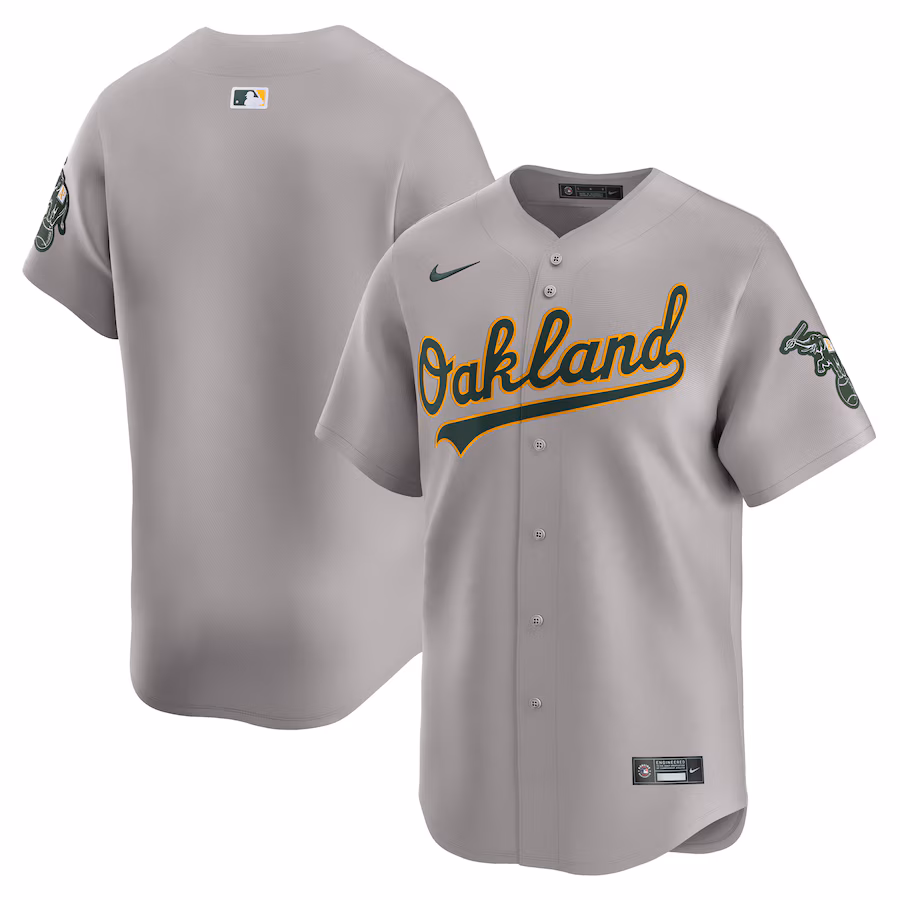 Men's Oakland Athletics  Nike Gray Away Limited Jersey - Ujersey