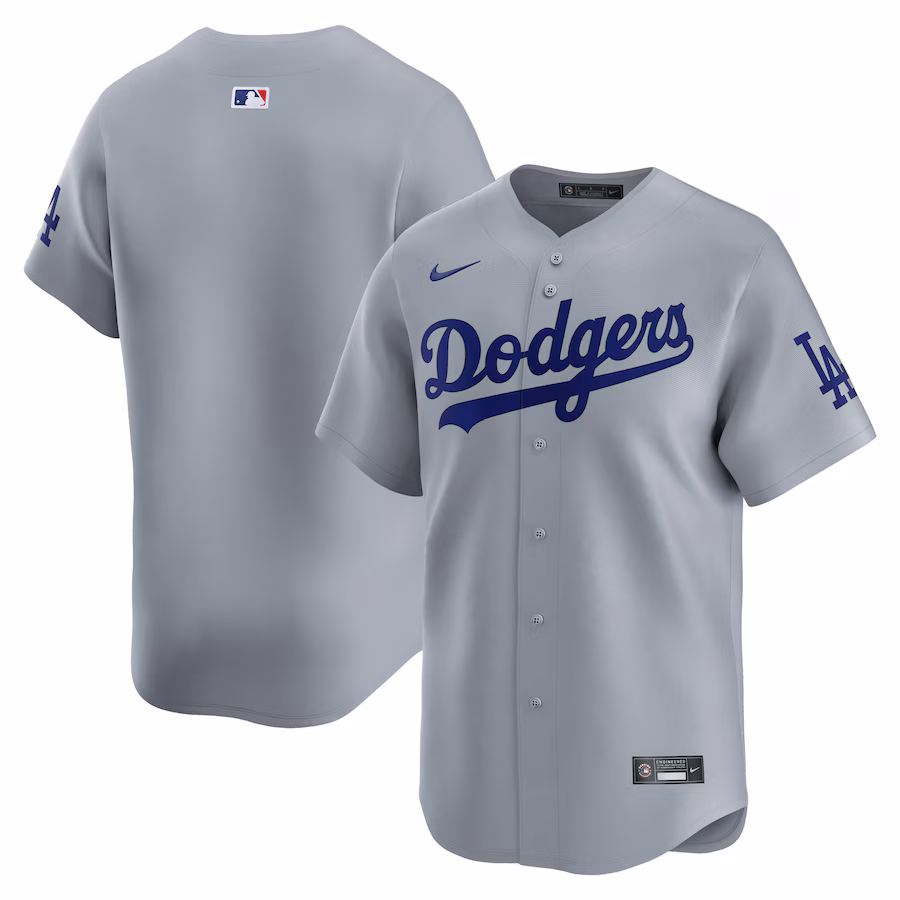 Men's Los Angeles Dodgers  Nike Gray  Road Limited Jersey - Ujersey