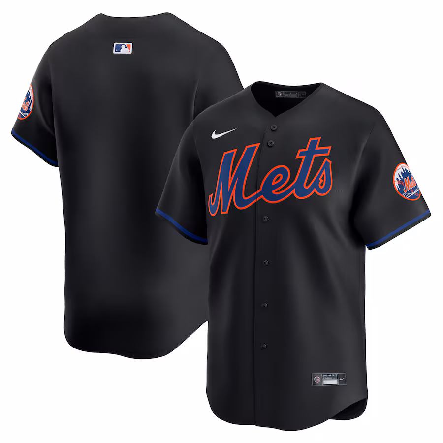 Men's New York Mets  Nike Black  Alternate Limited Jersey - Ujersey