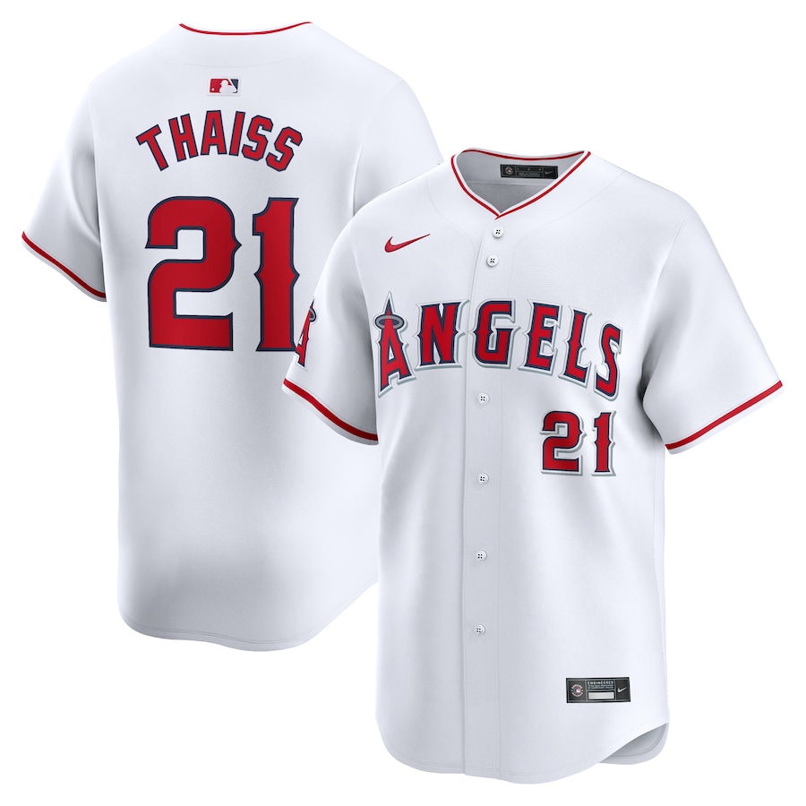 Men's Los Angeles Angels Matt Thaiss Nike White Home Limited Player Jersey - Ujersey