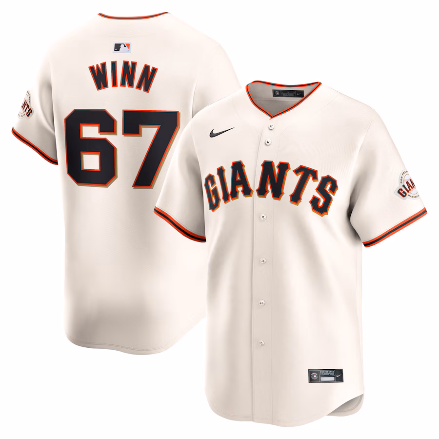 Men's San Francisco Giants Keaton Winn Nike Cream Home Limited Player Jersey - Ujersey
