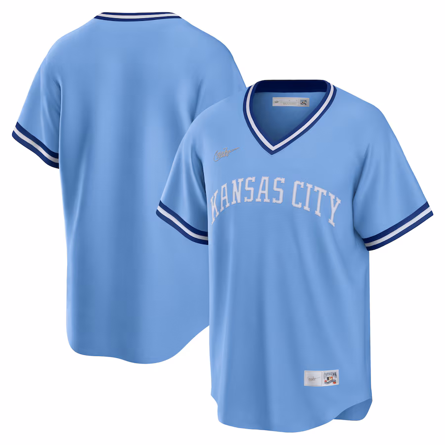 Men's Kansas City Royals Nike Light Blue Road Cooperstown Collection Team Jersey - Ujersey