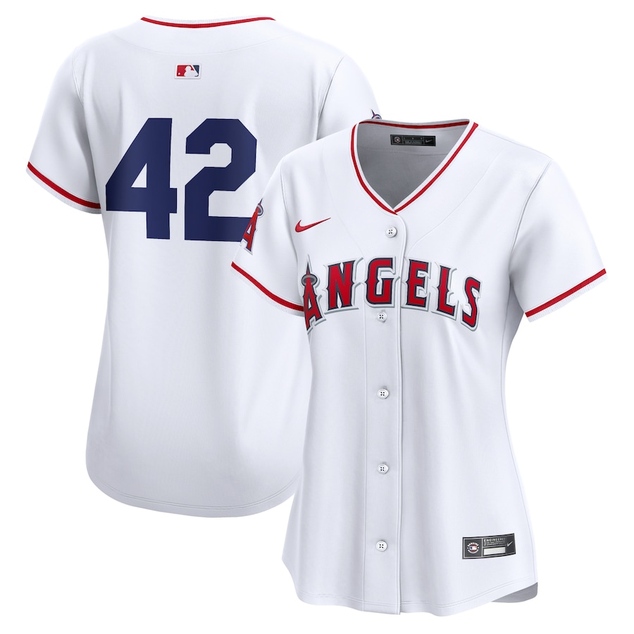 Women's Los Angeles Angels  Nike White 2024 Jackie Robinson Day Home Limited Jersey - Ujersey