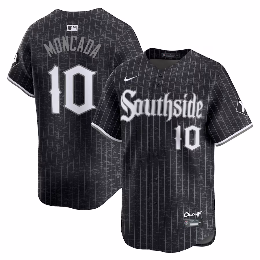 Men's Chicago White Sox Yoán Moncada Nike Black City Connect Retired Player Jersey - Ujersey
