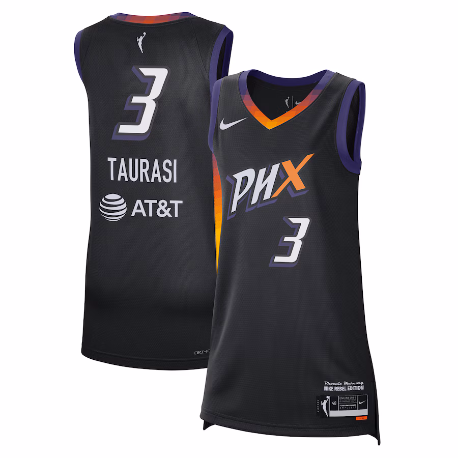 Unisex Phoenix Mercury Diana Taurasi Nike Black 2024 Rebel Edition Player Jersey - Ujersey