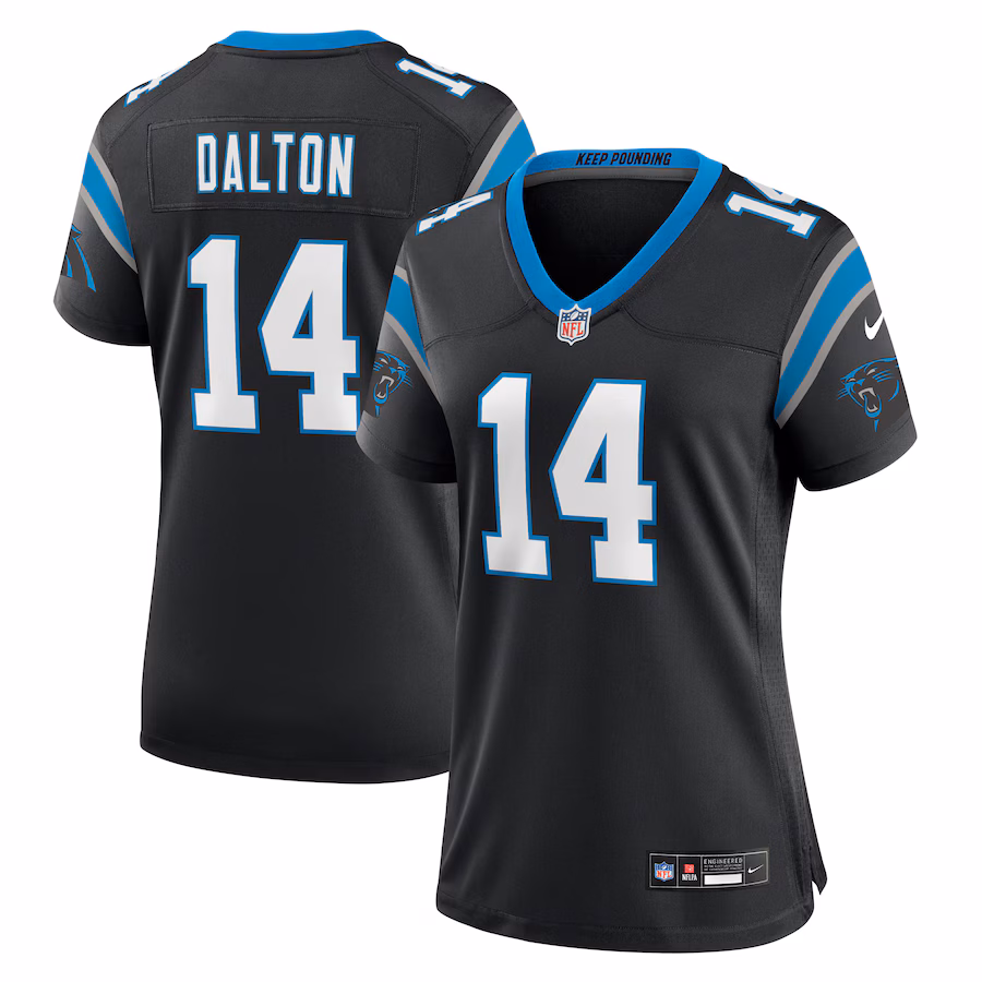 Women's Carolina Panthers Andy Dalton Nike Black Team Game Jersey - Ujersey