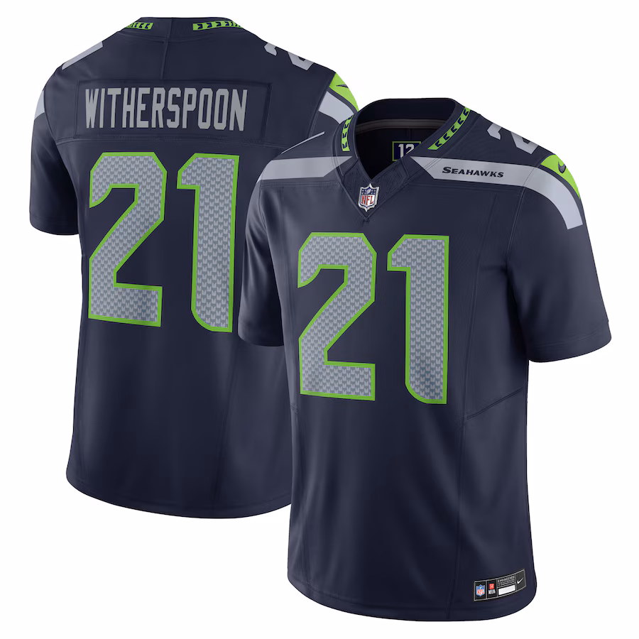 Men's Seattle Seahawks Devon Witherspoon Nike Navy Vapor F.U.S.E. Limited Jersey - Ujersey