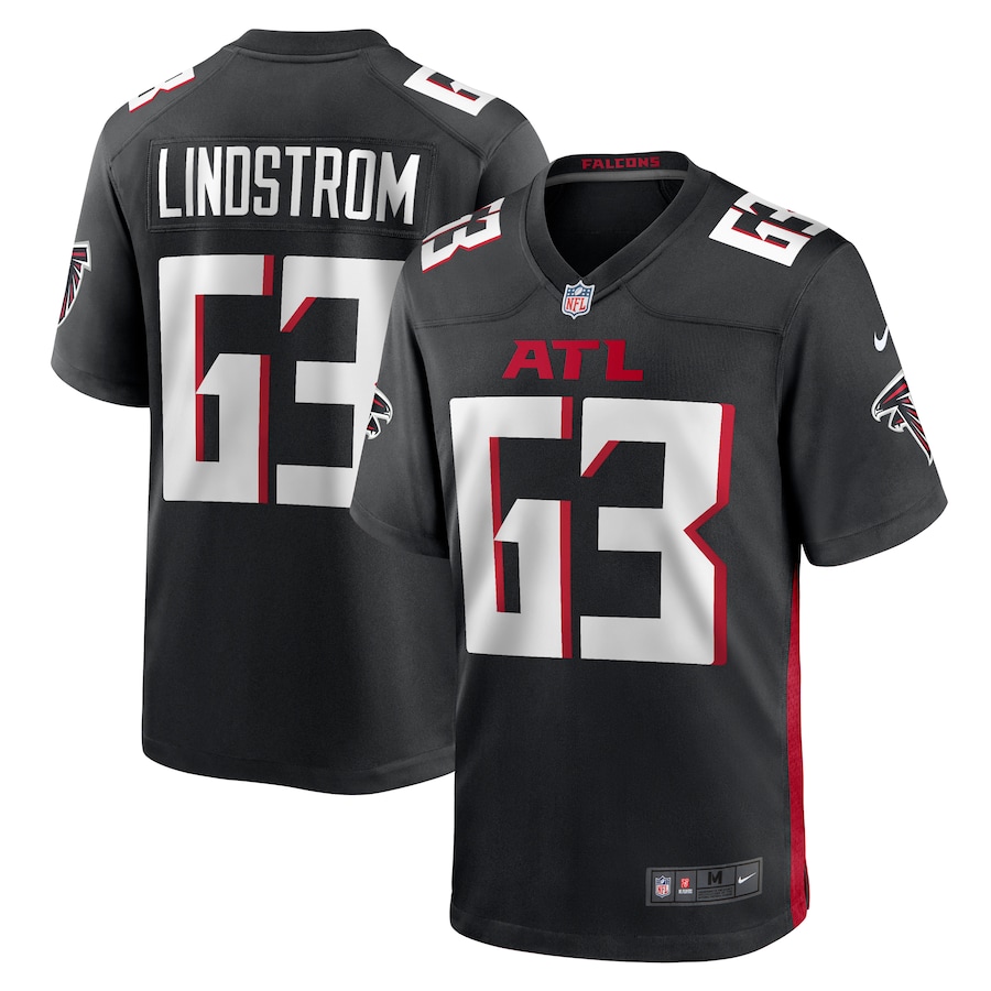 Men's Atlanta Falcons Chris Lindstrom Nike  Black Team Game Jersey - Ujersey