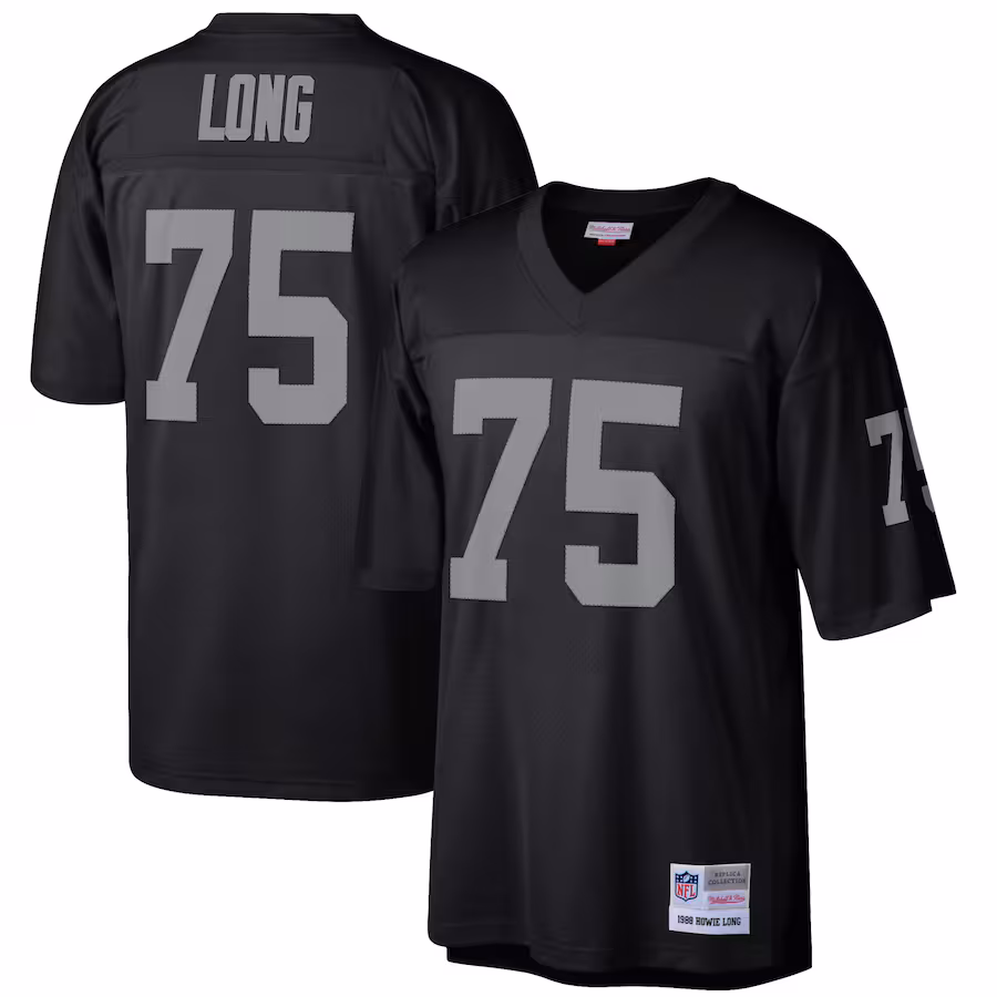 Men's Las Vegas Raiders Howie Long Mitchell & Ness Black Retired Player Legacy Replica Jersey - Ujersey