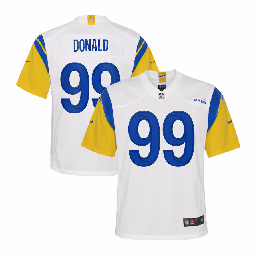 Youth Los Angeles Rams Aaron Donald Nike White Game Jersey - Ujersey