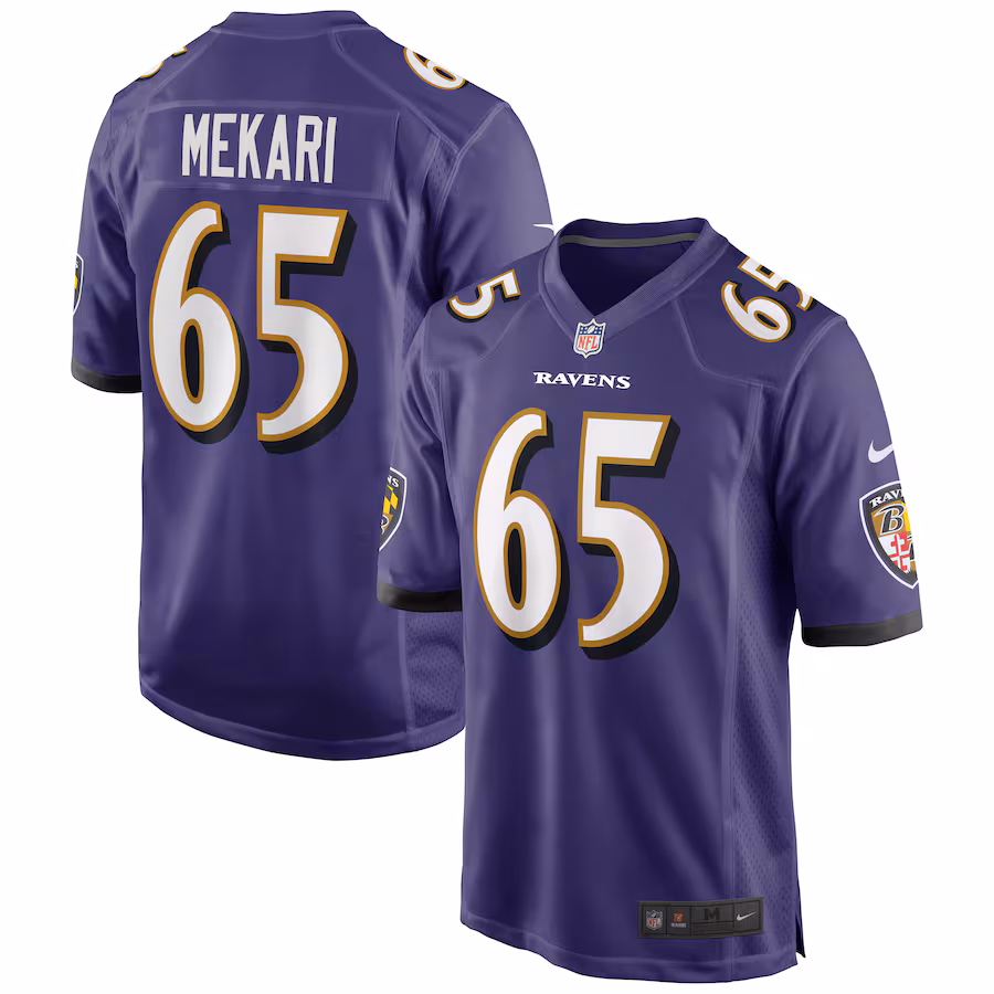 Men's Baltimore Ravens Patrick Mekari Nike Purple Game Player Jersey - Ujersey