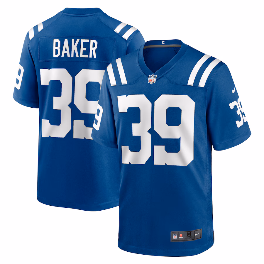 Men's Indianapolis Colts Darrell Baker Jr Nike  Royal Team Game Jersey - Ujersey