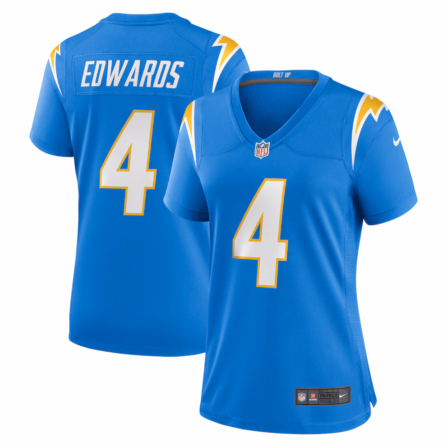 Women's Los Angeles Chargers Gus Edwards Nike  Powder Blue  Game Jersey - Ujersey