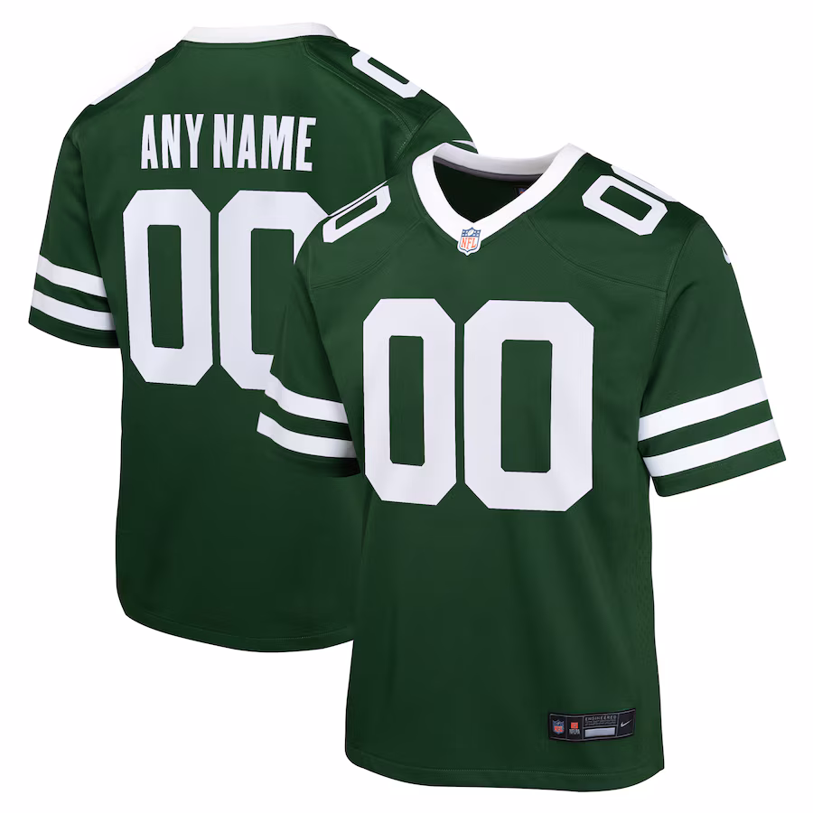 Youth New York Jets  Nike Legacy Green Custom Game Jersey - Ujersey