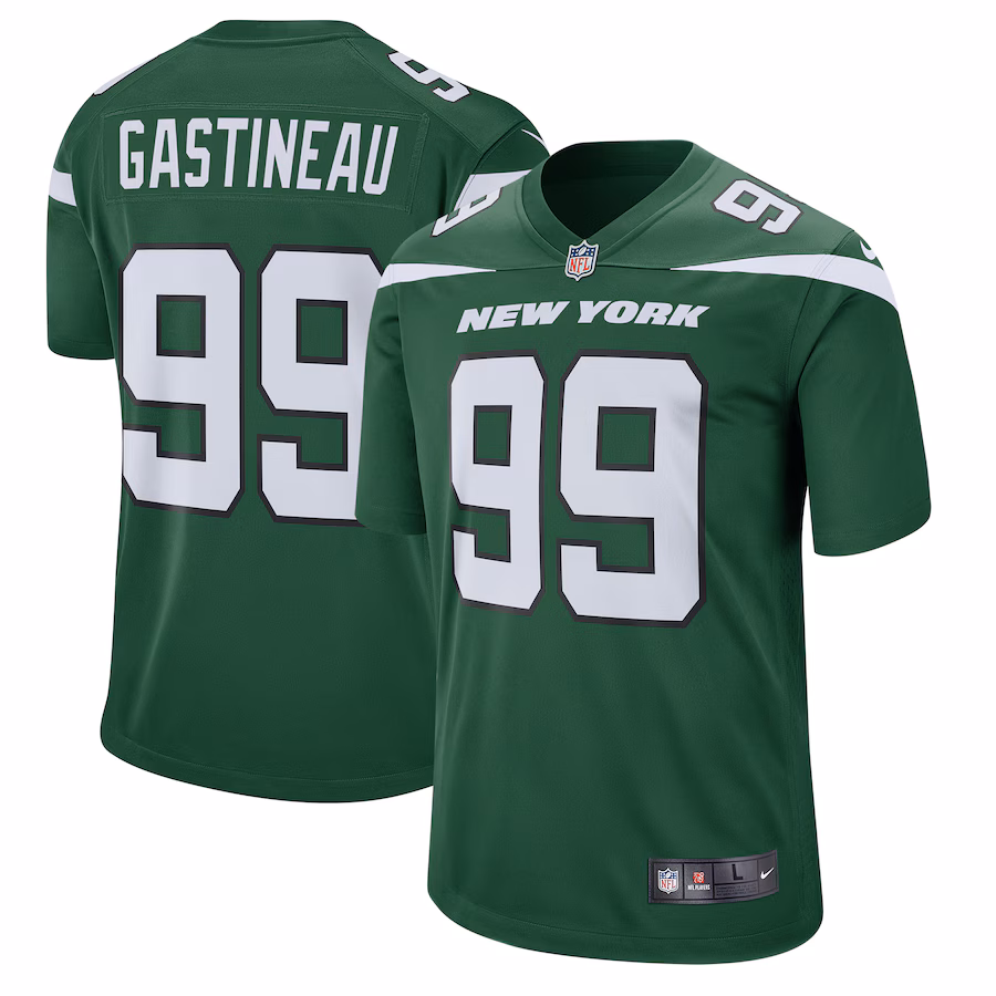 Men's New York Jets Mark Gastineau Nike Gotham Green Retired Player Game Jersey - Ujersey