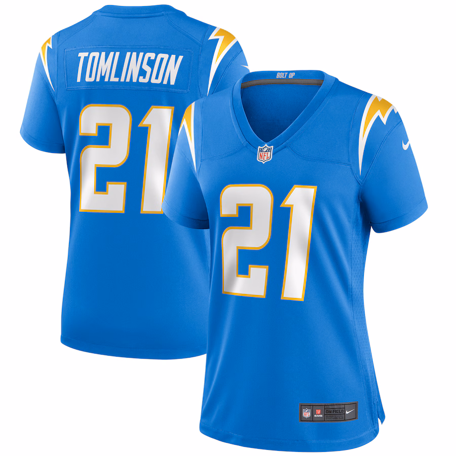 Women's Los Angeles Chargers LaDainian Tomlinson Nike Powder Blue Game Retired Player Jersey - Ujersey